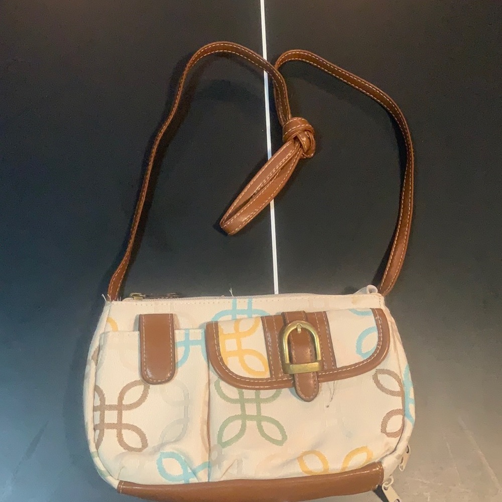 Purse with leather accents